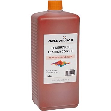 LEATHER COLOUR RED BROWN краска для кожи красно-коричневый 1л