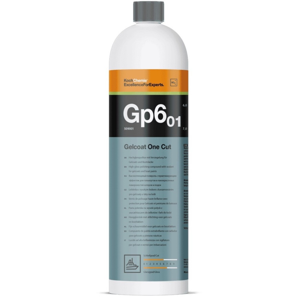 ОДНОЭТАПНАЯ ПОЛИРОВКА С ЗАЩИТОЙ ДЛЯ GELCOAT И КРАСКИ ЛОДОК Gelcoat One Cut, Gp6.01, 1 л